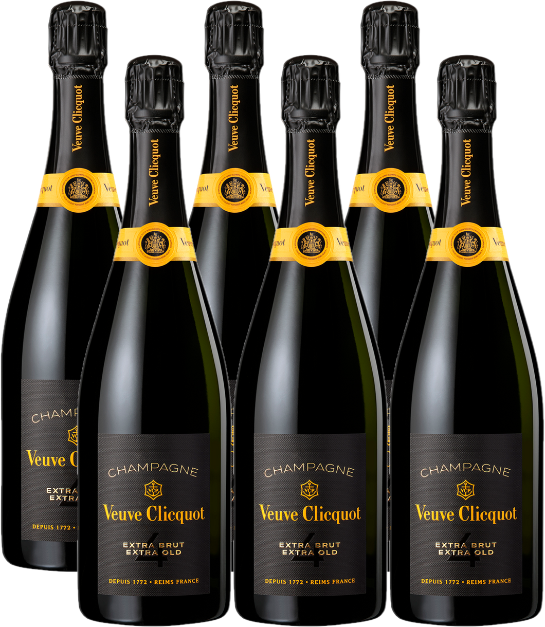 VEUVE CLICQUOT EXTRA BRUT EXTRA OLD 4 - 750ML (6 BOTTLES CASE OFFER)